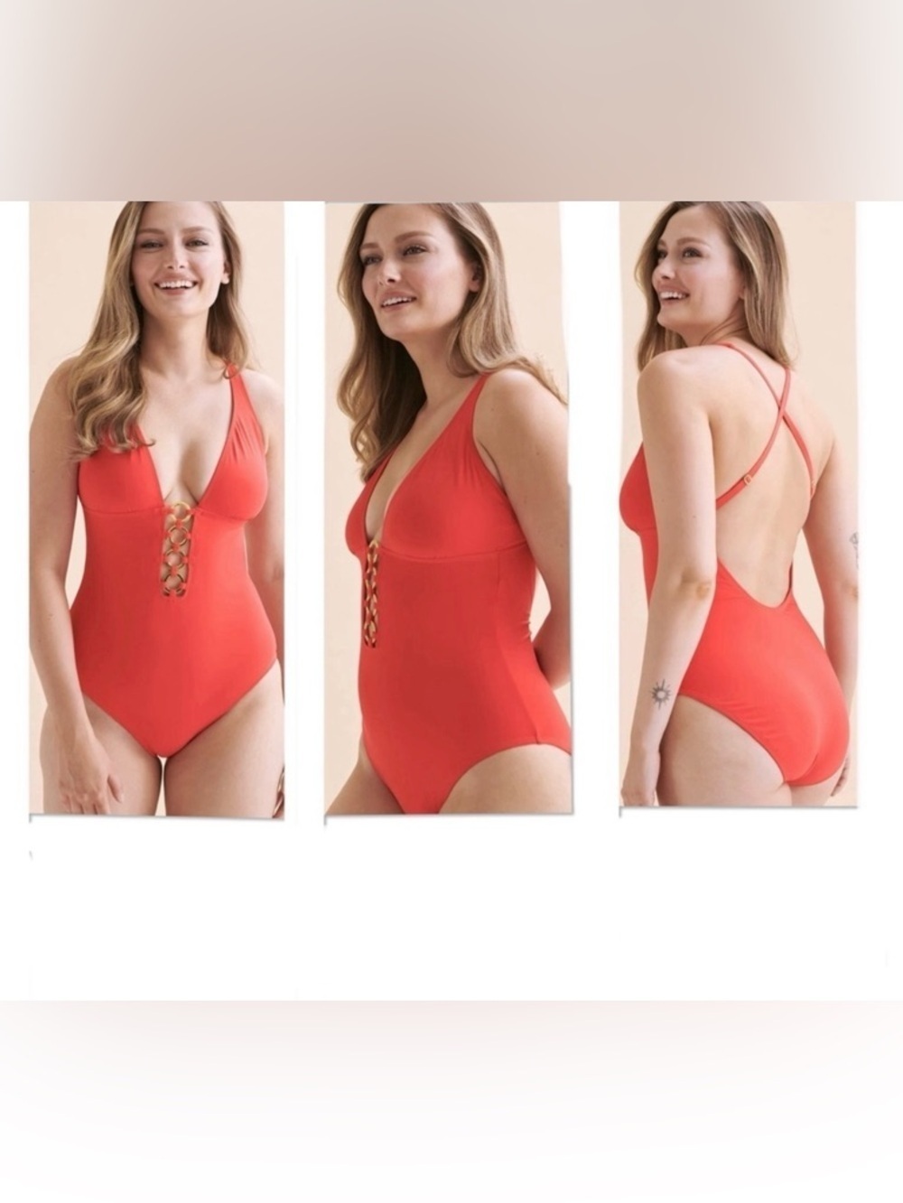 Bleu Rod Beattie Ring Me Up Plunge One piece
Swimsuit Size 12